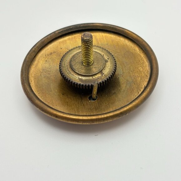 Vintage WWII US Military Brass Eagle Insignia Hat Pin Screw Back Emblem Badge - Picture 4 of 8